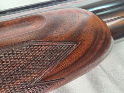 9366 Miroku Model 850, 12 Gauge over and under, Full/Full, Pistol grip, vent rib, 14 LOP, but pad, case color, engraving, gold trigger, 30” barrels, M - Image 18 of 25