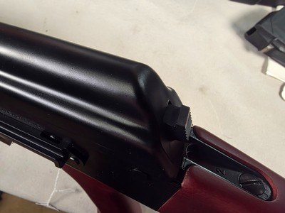 9371Kalashnikov KR-103, 7.62x39, 18” barrel, muzzle break adjustable sight, Wood stock and forearm,one mag and case. Has paperwork as well. More - Image 14 of 25