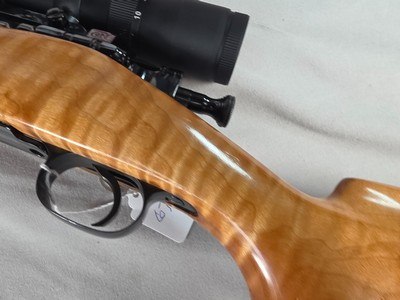 9376Remington 600, sporterized, 270 CAL, 24” barrels, bi-pod, maple stock, tiger stripe, rosewood cap, tapered barrel, light trigger, 13” LOP, Loupo - Image 9 of 25