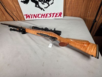 9376Remington 600, sporterized, 270 CAL, 24” barrels, bi-pod, maple stock, tiger stripe, rosewood cap, tapered barrel, light trigger, 13” LOP, Loupo - Image 4 of 25