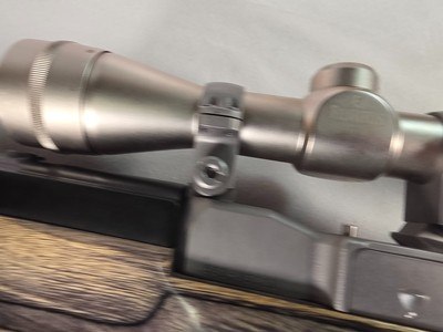 9381Ruger Ranch, Target, 222 Cal, muzzle brake, laminated thumb hole stock, Burris scope 4.5x14x40, 2 mags, More pictures at DawsonsDoubles DOT COM - Image 7 of 25