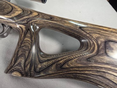 9381Ruger Ranch, Target, 222 Cal, muzzle brake, laminated thumb hole stock, Burris scope 4.5x14x40, 2 mags, More pictures at DawsonsDoubles DOT COM - Image 18 of 25