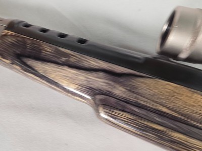 9381Ruger Ranch, Target, 222 Cal, muzzle brake, laminated thumb hole stock, Burris scope 4.5x14x40, 2 mags, More pictures at DawsonsDoubles DOT COM - Image 8 of 25