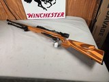 9380 Mauser Model 98 custom, 22-250, 24” barrel, bi pod, laminated stock, light trigger, custom bolt knob, cheek piece, tasco 4x16,More pictures at - Image 1 of 24