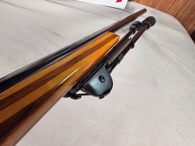 9380 Mauser Model 98 custom, 22-250, 24” barrel, bi pod, laminated stock, light trigger, custom bolt knob, cheek piece, tasco 4x16,More pictures at - Image 16 of 24