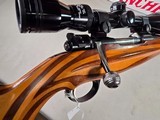 9380 Mauser Model 98 custom, 22-250, 24” barrel, bi pod, laminated stock, light trigger, custom bolt knob, cheek piece, tasco 4x16,More pictures at - Image 21 of 24