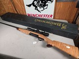 9397Browning Medallion, T-bolt, 300 Win Mag, 24” Barrels, 2 “ muzzle brake, rosewood caps, maple tiger stripped wood, AA+ stock, Leopold VX3HD 3.5x1