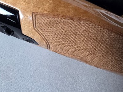 9397Browning Medallion, T-bolt, 300 Win Mag, 24” Barrels, 2 “ muzzle brake, rosewood caps, maple tiger stripped wood, AA+ stock, Leopold VX3HD 3.5x1 - Image 25 of 25