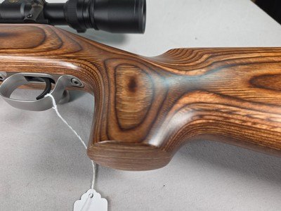 9379Savage Model 12, 22-250,laminated stock, steel barrel, ebony forend cap, 24: barrel, Whitetail 6.5x20x50 scope,More pictures at DawsonsDoubles - Image 4 of 25