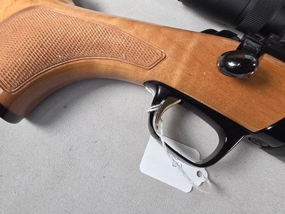 9398Browning X Bolt, 270 Cal, 22” barrel, Rosewood cap, muzzle brake, Leupold 3.5x10x40 , Tiger striped wood, with box, More pictures AT DawsonsDoub - Image 24 of 25