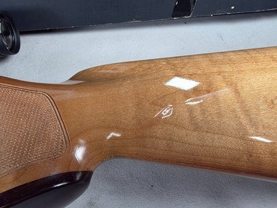 9398Browning X Bolt, 270 Cal, 22” barrel, Rosewood cap, muzzle brake, Leupold 3.5x10x40 , Tiger striped wood, with box, More pictures AT DawsonsDoub - Image 4 of 25