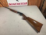 9382Browning SA 22 Long Rifle, 22” barrel, flip up sight, loads though the butt stock, More pictures at DawsonsDoubles DOT COM