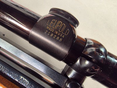 9385Winslow rifle 243 cal, 24 “ barrel, Winslow shield, rosewood caps, cheek piece, Leupold Vari X II 3x9x40.More pictures at DawsonsDoubles DOT C - Image 14 of 25