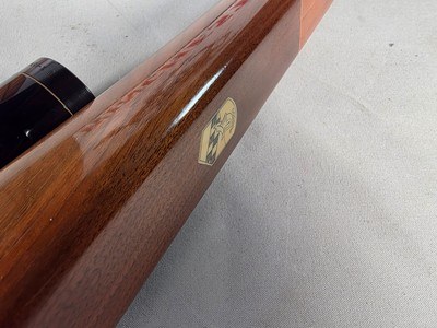 9385Winslow rifle 243 cal, 24 “ barrel, Winslow shield, rosewood caps, cheek piece, Leupold Vari X II 3x9x40.More pictures at DawsonsDoubles DOT C - Image 20 of 25