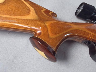 9389Winslow 300 Win mag, 26” barrels, laminated stock, cheek piece, rosewood caps, Burris scope Balvar 8B 2.5x8x40, More pictures at DawsonsDoubles - Image 21 of 25