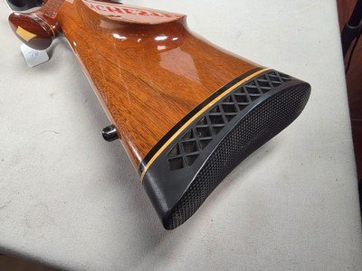 9387 Winslow Rifle prototype, 7MM Rem mag, rosewood type cheek piece, Burris Full Field II 3x9x40, More pictures at DawsonsDoubles DOT COM - Image 5 of 25