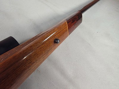 9387 Winslow Rifle prototype, 7MM Rem mag, rosewood type cheek piece, Burris Full Field II 3x9x40, More pictures at DawsonsDoubles DOT COM - Image 20 of 25
