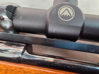 9387 Winslow Rifle prototype, 7MM Rem mag, rosewood type cheek piece, Burris Full Field II 3x9x40, More pictures at DawsonsDoubles DOT COM - Image 11 of 25