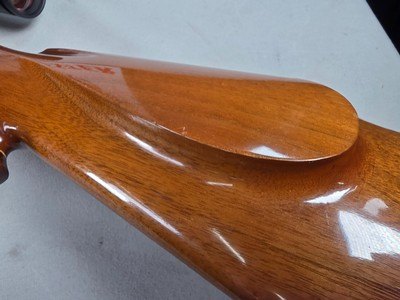 9387 Winslow Rifle prototype, 7MM Rem mag, rosewood type cheek piece, Burris Full Field II 3x9x40, More pictures at DawsonsDoubles DOT COM - Image 7 of 25