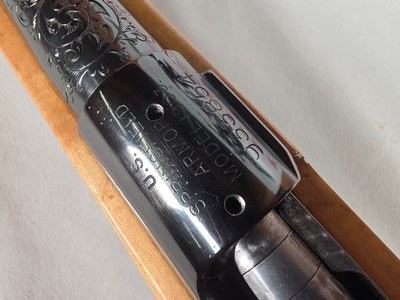 9383 Springfield 1903 Custom 30-06 Cal, 22 “ barrel, silver engraved floor plate, ivory inserts, turned barrel, bolt action, rosewood cap, More pictur - Image 12 of 20