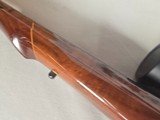 9417Mauser 98 Custom, 240 cal mag, rosewood cap, cheek piece, Hardline crimson trace 4x12x40, thumb hole stock, More pictures at DawsonsDoubles Dot - Image 8 of 25