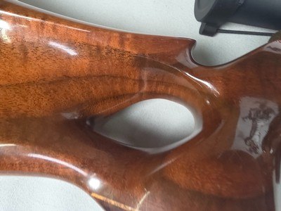 9417Mauser 98 Custom, 240 cal mag, rosewood cap, cheek piece, Hardline crimson trace 4x12x40, thumb hole stock, More pictures at DawsonsDoubles Dot - Image 24 of 25