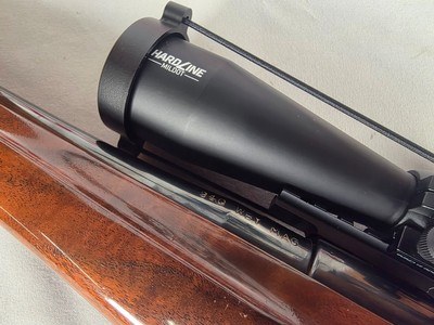 9417Mauser 98 Custom, 240 cal mag, rosewood cap, cheek piece, Hardline crimson trace 4x12x40, thumb hole stock, More pictures at DawsonsDoubles Dot - Image 7 of 25