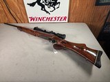 9417Mauser 98 Custom, 240 cal mag, rosewood cap, cheek piece, Hardline crimson trace 4x12x40, thumb hole stock, More pictures at DawsonsDoubles Dot - Image 1 of 25