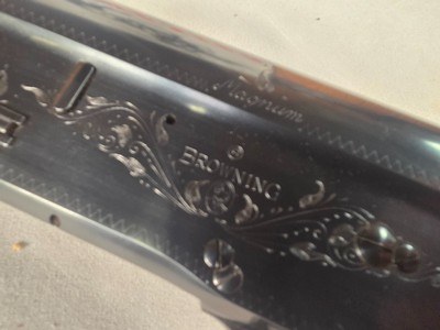 9416Browning Belgium A5, 12 gauge magnum, 30” barrel, FULL choke, Round knob, long tang, Browning butt pad, all original, plan barrel, some crazing, - Image 6 of 24