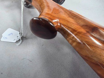 9418Mauser 98270 Cal customized sporting, made in 1943, rosewood caps, cheek piece, Burris Full Field II 3x9x40 scope, More pictures at DawsonsDou - Image 4 of 25