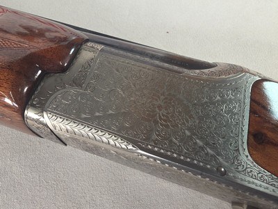 9334 Winchester 101 Grand European, 12 Gauge, 28” Barrels, IC/MOD, ejectors, AAA+++ gorgeous highly figured walnut stock, pistol grip, butt plate, ven - Image 12 of 25