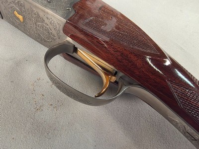 9021 Winchester Model 23 Golden Quail, 20 Gauge, 26” barrels, IC/MOD, only 500 made, this is number 82, beautiful wood AAA+++ feather crotch, 14 1/4 L - Image 10 of 25