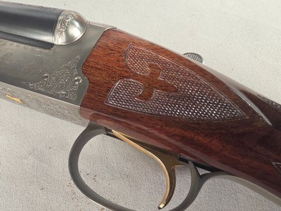 9021 Winchester Model 23 Golden Quail, 20 Gauge, 26” barrels, IC/MOD, only 500 made, this is number 82, beautiful wood AAA+++ feather crotch, 14 1/4 L - Image 11 of 25