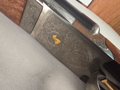 9021 Winchester Model 23 Golden Quail, 20 Gauge, 26” barrels, IC/MOD, only 500 made, this is number 82, beautiful wood AAA+++ feather crotch, 14 1/4 L - Image 12 of 25
