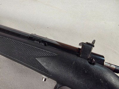 9410 Keystone Cricket, composite stock and stainless,22 Cal, 16” barrel, 11 3/4 LOP, bolt action, sling swives, More pictures at Dawsons Doubles DOT - Image 12 of 13