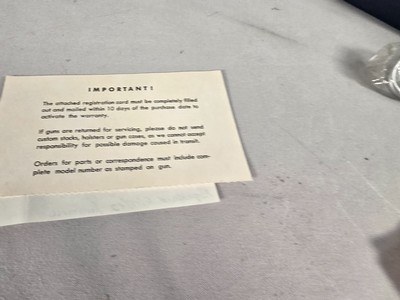 9423Smith & Wesson Model 32 32-1, 5 shot, 2” barrel, 38 Smith & Wesson Caliber, sold November 18, 1967 sales slip, correct box, plus all paperwork, - Image 22 of 25