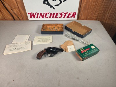 9423Smith & Wesson Model 32 32-1, 5 shot, 2” barrel, 38 Smith & Wesson Caliber, sold November 18, 1967 sales slip, correct box, plus all paperwork, - Image 1 of 25