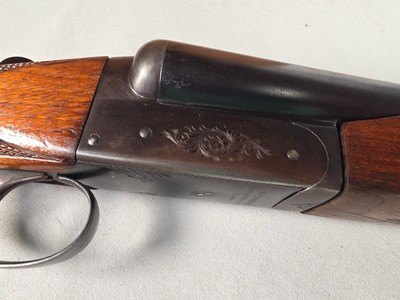 9435Western field 325, Miruku Japan made for Montgomery Ward, 12 Gauge, Mod/full, 30” barrels, Double trigger, extractors, checkered forfend. - Image 18 of 20