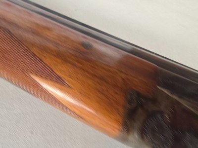 9436 Merkel Custom one of a kind, 12 gauge, scalloped receiver, cocking indicator,full/full fixed chokes, cheek piece, sling swivels, ejectors, gree - Image 9 of 25