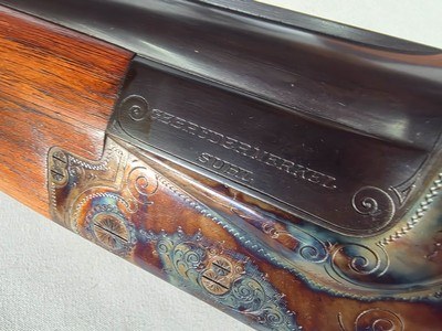 9436 Merkel Custom one of a kind, 12 gauge, scalloped receiver, cocking indicator,full/full fixed chokes, cheek piece, sling swivels, ejectors, gree - Image 12 of 25