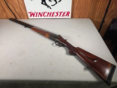 9436 Merkel Custom one of a kind, 12 gauge, scalloped receiver, cocking indicator,full/full fixed chokes, cheek piece, sling swivels, ejectors, gree - Image 1 of 25