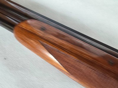 9436 Merkel Custom one of a kind, 12 gauge, scalloped receiver, cocking indicator,full/full fixed chokes, cheek piece, sling swivels, ejectors, gree - Image 10 of 25