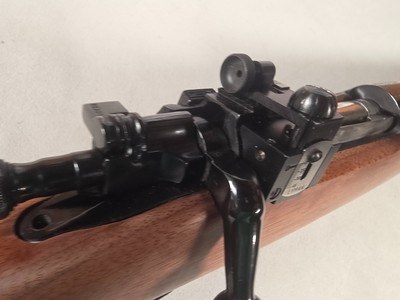 9425 Remington Sporter 03-A3, 30-06 Cal, Lyman Peep sight, hooded front sight, Schnable forearm, excellent walnut stock, blue 24” barrel, More picture - Image 14 of 22