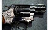 Smith & Wesson ~ 36-7 Custom Engraved Nickel Plated ~ .38 S&W Sp. - 7 of 10