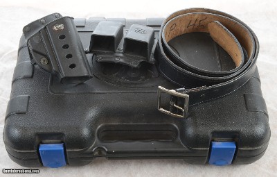 FN FNP 45 acp in box with 5 magazines, belt, mag holder, and holster