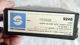 High Standard Supermatic Trophy Military .22LR pistol with box and papers - 2 of 15