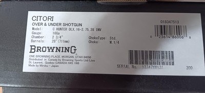Browning Citori Hunter Deluxe 16" Gauge Shotgun With 28" Barrels - Image 2 of 10