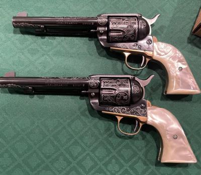 Hawes Western Marshall Pair Pearl, Engraved, NIB