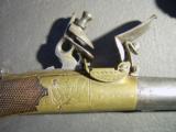 Matched Pair of Queen Ann Flintlock Pocket Pistols by H. Nock of London With Barrel Wrench - 6 of 15