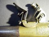 Matched Pair of Queen Ann Flintlock Pocket Pistols by H. Nock of London With Barrel Wrench - 8 of 15
